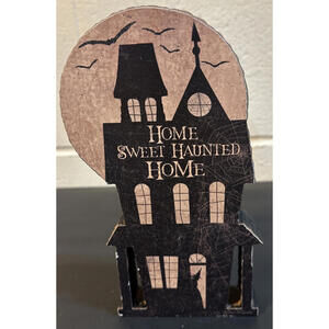 Primitives by Kathy Shelf Sitter Spooky Boo Home Sweet Haunted House Halloween